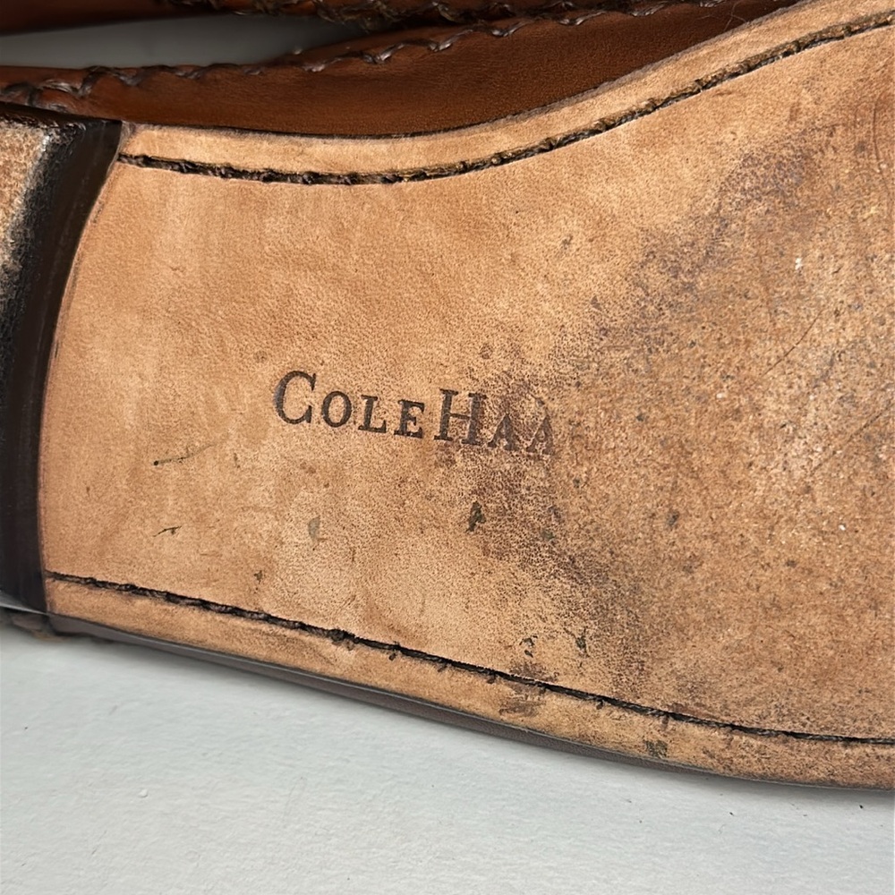 Cold Haan country Brown Leather woven Loafers - Picture 9 of 9